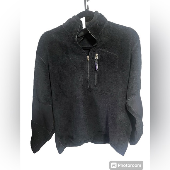 Patagonia Polartec Black Imperfection 1/2 Zip Pullover Sz Med - Picture 1 of 8